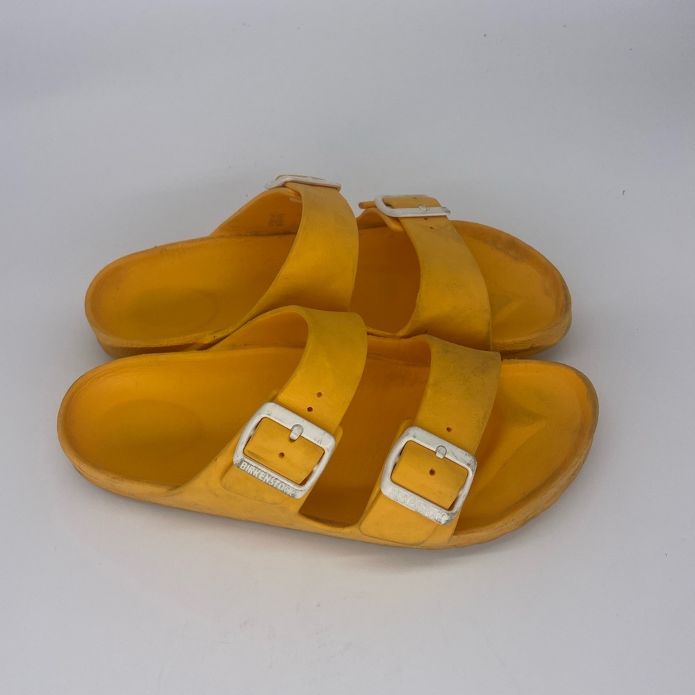 Size 8.5 Yellow Rubber Birkenstocks